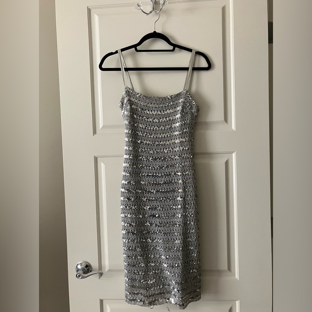 Nanette Lepore Silver Sequin Dress